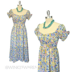 The Clothing Company Floral Print Midi Dress Size S NWT Prairie Style White